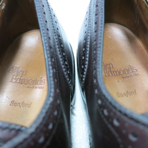 Allen Edmonds Sanford Cap Toe Oil Tanned Leather Dress Oxfords Shoes Mens 10.5 C - Picture 7 of 7
